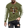 thumbnail image 1 of Mens Funny Christmas Shirt Novelty Football Gameday Graphic Thanksgiving Long Sleeve T-Shirt for Men, 1 of 4