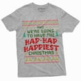 thumbnail image 1 of Mens Funny Christmas T-Shirt Hap-Hap Happiest Christmas Movie Inspired Party Tee Shirt (X-Large Grey), 1 of 6