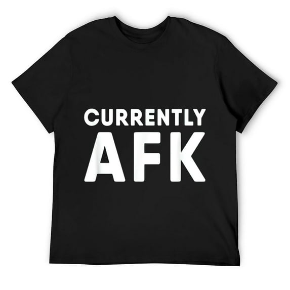 Mens Funny Computer Gamer AFK Away from Keyboard T-Shirt Black