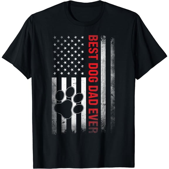 Mens Funny Dad Fathers Day Dog Dad T-Shirt