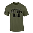thumbnail image 1 of Mens Funny Dad Fathers Day Someones Grumpy Dad Grandpa Short Sleeve T-shirt Graphic Tee-Military Green-6xl, 1 of 4