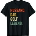 thumbnail image 1 of Mens Funny Dad Golf Shirt Gifts Stuff Husband Vintage Golfing T-Shirt, 1 of 3