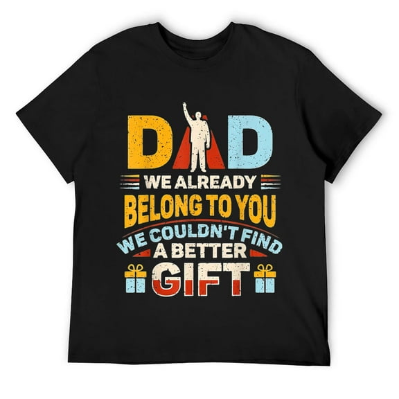 Mens Funny Dad Shirt Fathers Day from Daughter Son for Daddy T-Shirt Black Small