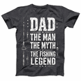 thumbnail image 1 of Mens Funny Dad T Shirts Dad The Man The Myth The Fishing Legend Fathers Day Graphic Tee for Men Fisherman Graphic Tees, 1 of 6