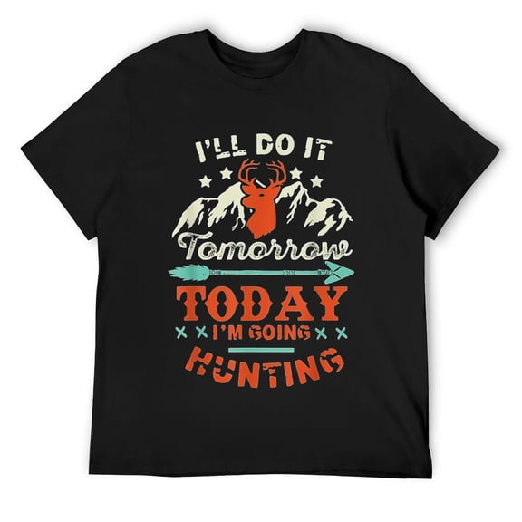 Mens Funny Deer Hunting Shirt - I'm Going Hunting - Buck Gift Black