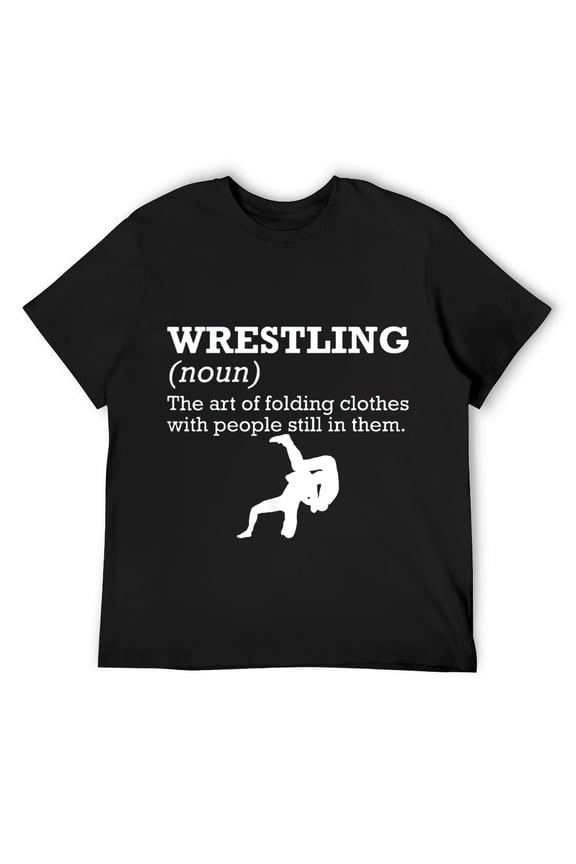 Mens Funny Definition Wrestling Wrestler T-Shirt Black