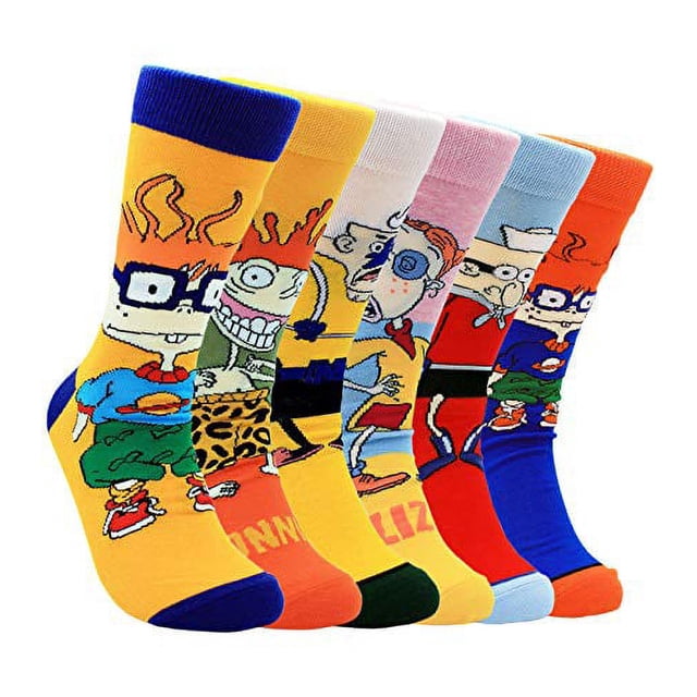 Funny Novelty Cotton Dress Socks – Colorful Patterned Socks For Men & Women, Unisex Comfy Family-Friendly Designs