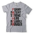 thumbnail image 1 of Mens Funny Father T-Shirt Father Definition Tee Strong Hero Father Shirt Father's Day Dad Shirt (4X-Large Grey), 1 of 6