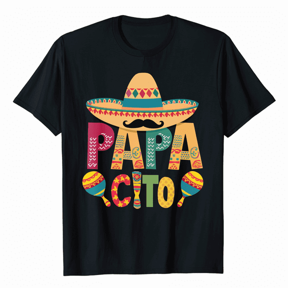 Mens Funny Fathers Day Gift for Men Papacito Dad T-Shirt