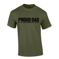 thumbnail image 1 of Mens Funny Fathers Day Proud Dad of A Few Dumbass Kids Short Sleeve T-shirt Graphic Tee-Military Green-4xl, 1 of 4