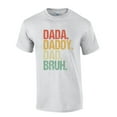 thumbnail image 1 of Mens Funny Fathers Day Shirt Da Da Daddy Dad Bruh Short Sleeve T-shirt Graphic Tee-Ash Grey-large, 1 of 4