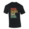 thumbnail image 1 of Mens Funny Fathers Day Shirt Da Da Daddy Dad Bruh Short Sleeve T-shirt Graphic Tee-Black-4xl, 1 of 4