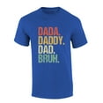 thumbnail image 1 of Mens Funny Fathers Day Shirt Da Da Daddy Dad Bruh Short Sleeve T-shirt Graphic Tee-Heather Royal-large, 1 of 4