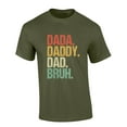 thumbnail image 1 of Mens Funny Fathers Day Shirt Da Da Daddy Dad Bruh Short Sleeve T-shirt Graphic Tee-Military Green-6xl, 1 of 4