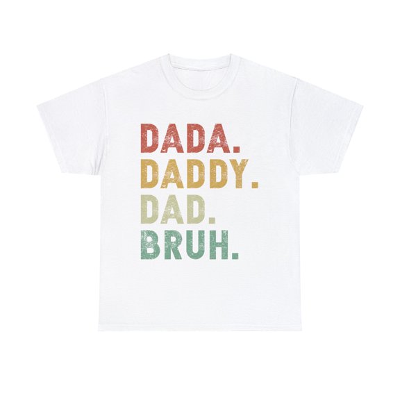 Mens Funny Fathers Day Shirt DaDa Daddy Dad Bruh Retro Shirt ID-0311-OQKO