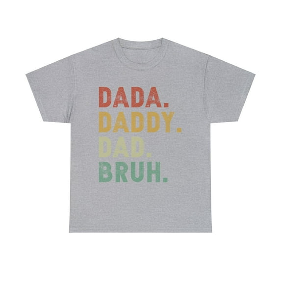 Mens Funny Fathers Day Shirt DaDa Daddy Dad Bruh Retro Shirt ID-0311-OQKO