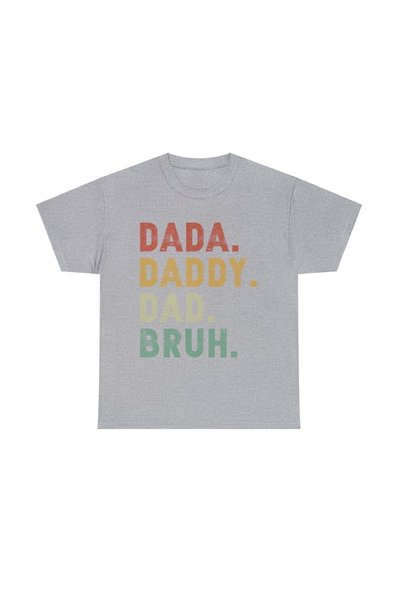 Mens Funny Fathers Day Shirt DaDa Daddy Dad Bruh Retro Shirt ID-0311-OQKO