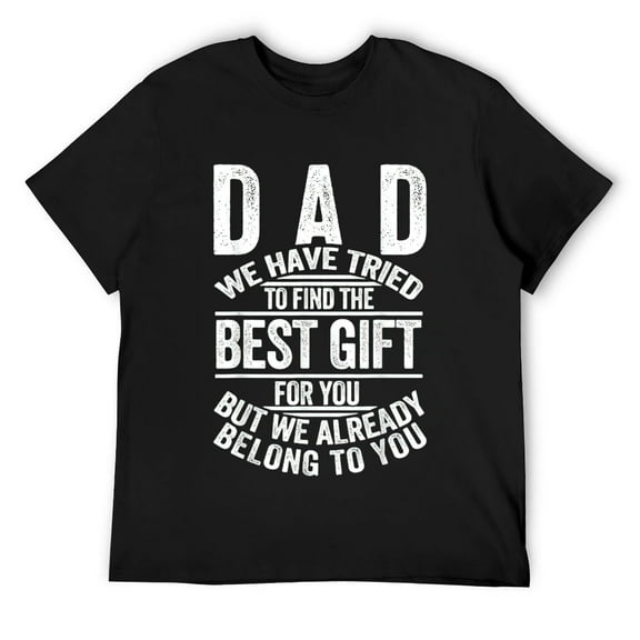 Mens Funny Fathers Day Shirt Dad from Daughter Son Wife for Daddy T-Shirt Black