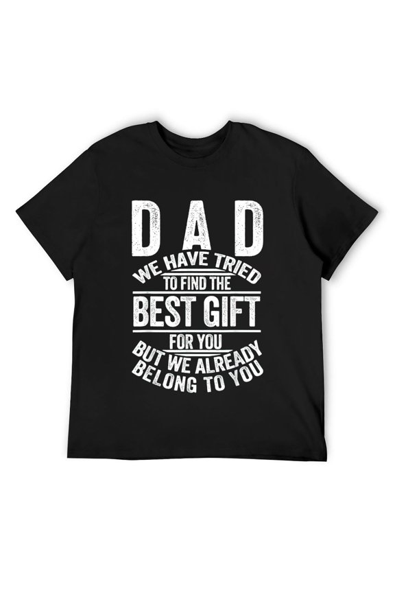 Mens Funny Fathers Day Shirt Dad from Daughter Son Wife for Daddy T-Shirt Black