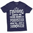 thumbnail image 1 of Mens Funny Fishing Tee Shirt Sometimes It Pays To Keep Your Mouth Shut Fish Tee (X-Large Navy Blue), 1 of 5