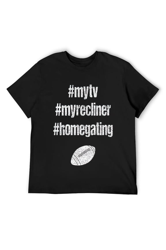 Mens Funny Football Tailgating Pun - Watching Game TV T-Shirt Black