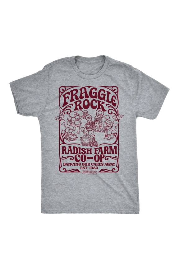 Mens Funny Fraggle Rock Raddish Farm Co Op T Shirt Jim Henson Tee For Men Graphic Tees