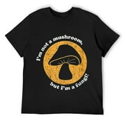 Mens Funny Fungi Fun Mushrooms Pun Gag Design Graphic T-Shirt Black Small