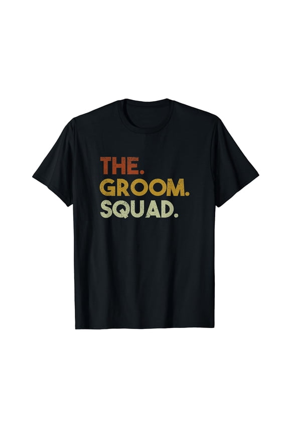 Mens Funny Grooms Squad Bachelor Party Groomsmen Gifts T-Shirt