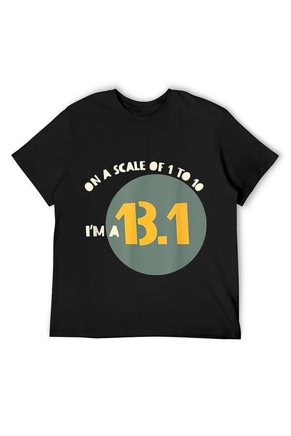 Mens Funny Half Marathon Runner Design, Running Saying T-Shirt Black