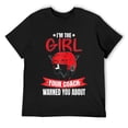 thumbnail image 1 of Mens Funny Hockey Lover Graphic Girls Hockey Player T-Shirt Black, 1 of 5