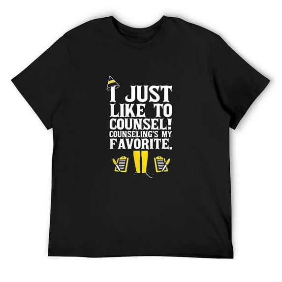 Mens Funny Holiday School Counselor Elf Design Christmas Design T-Shirt Black 3X-Large