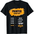 thumbnail image 1 of Mens Funny House Painting Painter Hourly Rate T-Shirt, 1 of 4