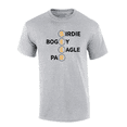 thumbnail image 1 of Mens Funny Humorous Beer Circles Birdie Bogey Eagle Par Mens Short Sleeve T-Shirt-Sport Grey-X-Large, 1 of 1