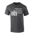 thumbnail image 1 of Mens Funny Humorous Double Shot Of Whiskey Glasses Mens Short Sleeve T-Shirt-Heather Grey-X-Large, 1 of 1