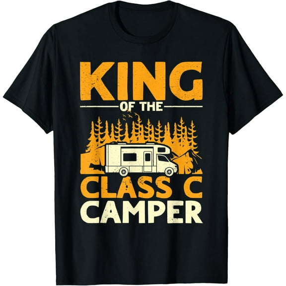 Mens Funny King of the Class C RV Camper Camping Men T-Shirt