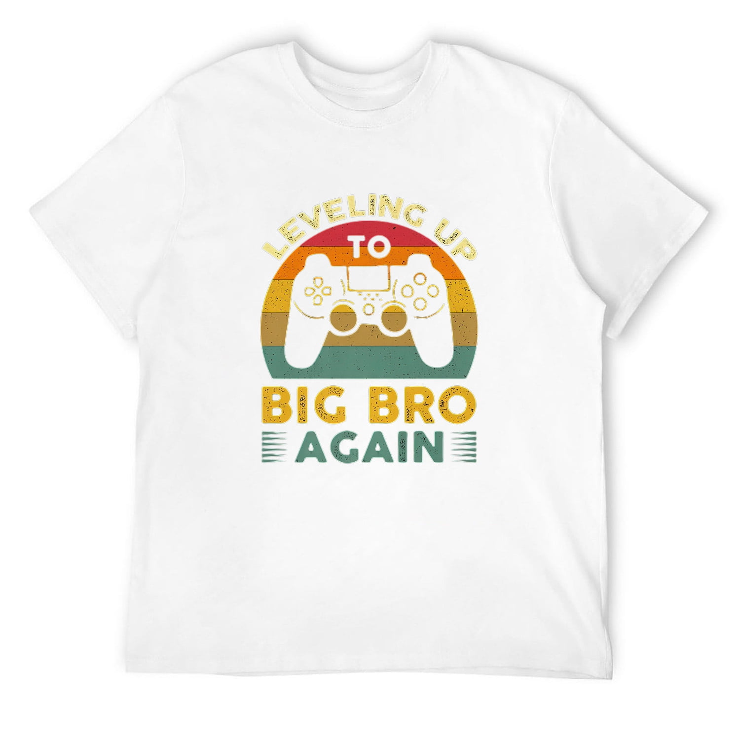 Mens Funny Leveling Up To Big Bro Again Vintage Big Brother Again T ...
