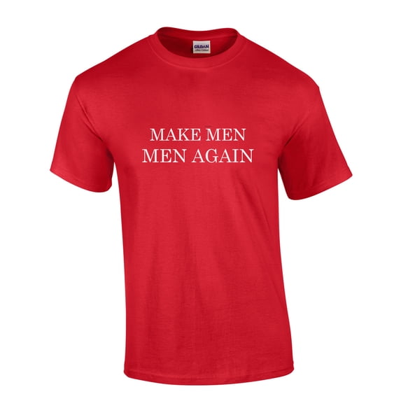 Mens Funny Make Men Men Again Mens Short Sleeve T-shirt Graphic Tee-Red-xl