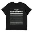 thumbnail image 1 of Mens Funny Nutrition Facts Last Name Design - Lugo T-Shirt Black, 1 of 5