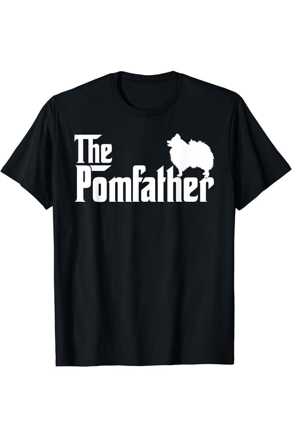 Mens Funny Pomeranian Father Dad The Pom Father Dog Lover T-Shirt