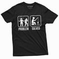thumbnail image 1 of Mens Funny Problem Solved Fishing T-Shirt Fisherman Gifts Tee Relationship Tshirt (4X-Large Black), 1 of 5