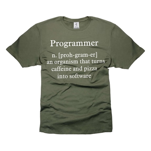 Mens Funny Programmer T-shirt Funny Saying Tee Shirt Humorous Gifts Programmer Shirts (3X-Large Military Green)