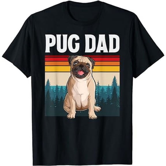 Mens Funny Pug Dog Lover - Pug Dad T-Shirt