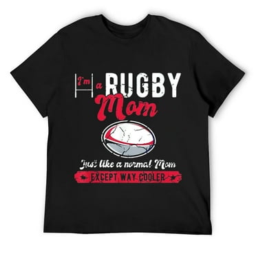 Mens Funny Rugby Mom Gift Rugby Player T-Shirt Black