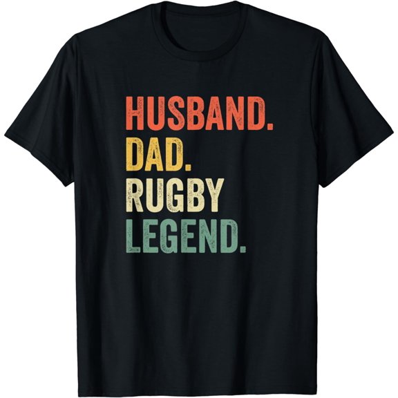 Mens Funny Rugby Player Husband Dad Rugby Legend Vintage T-Shirt