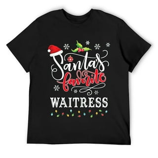 Funny Santa's Favorite Waitress Christmas Gift Xmas Hat T-Shirt Funny Santa's Favorite Waitress Christmas Gift Xmas Hat T-Shirt