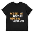 thumbnail image 1 of Mens Funny Scotch Goes In Scottish Whiskey Drinker Single Malt T-Shirt Black Large, 1 of 5