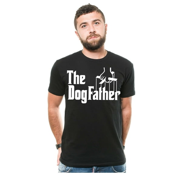 Mens Funny Shirt Dog Father Shirt Dog Dad Gifts Gift For Men Humorous Gifts Dog Owner Shirt (Medium Black)