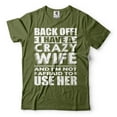 thumbnail image 1 of Mens Funny Shirt I Have A Crazy Wife T-Shirt Husband Funny Shirt Husband Gifts Anniversary Tee (Large Military Green), 1 of 6