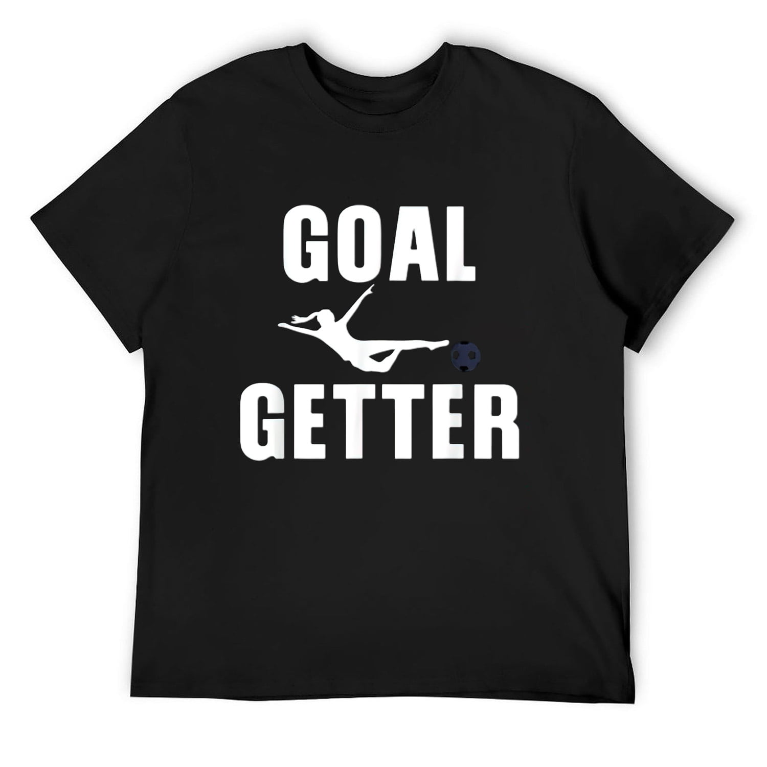 Mens Funny Soccer Player Goal Getter T-Shirt Black Large - Walmart.com