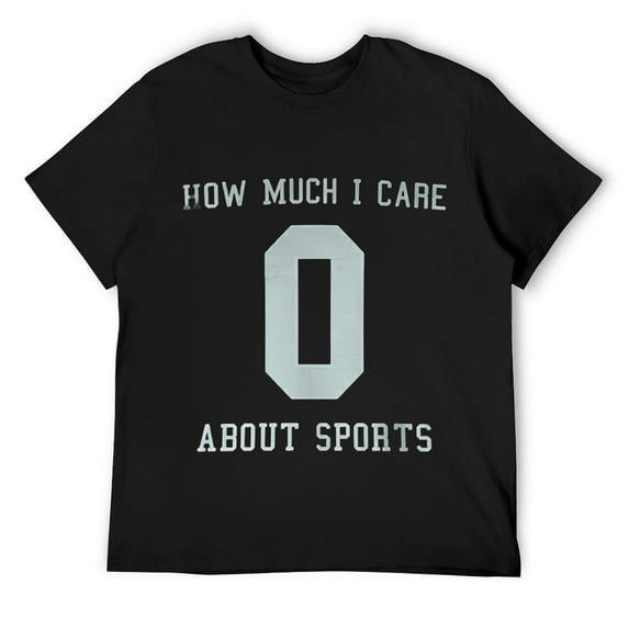 Mens Funny Sports Jersey T-Shirt Costume For Anti Sport People T-Shirt Black